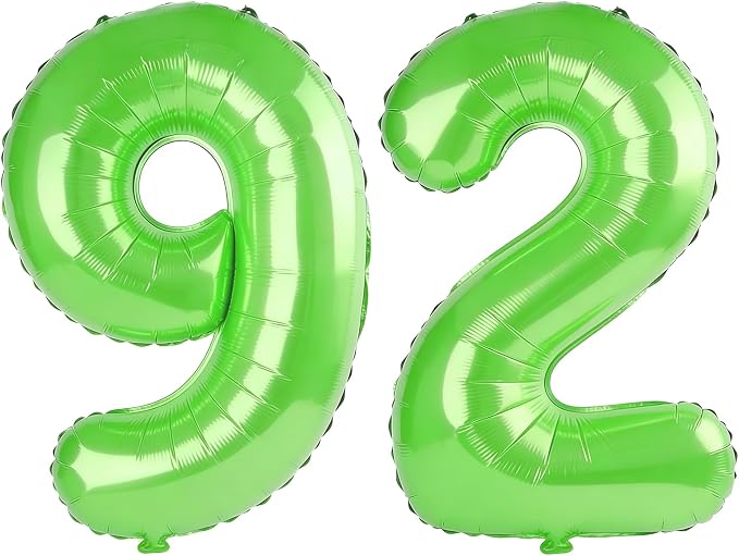 40 Inch Number 92 Balloons for 92nd Birthday Party Decorations, 0-100 Fruit by FOBELEC