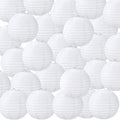 Treela 48 Pack White Chinese Japanese Paper Lanterns Decorative Hanging Round by Treela