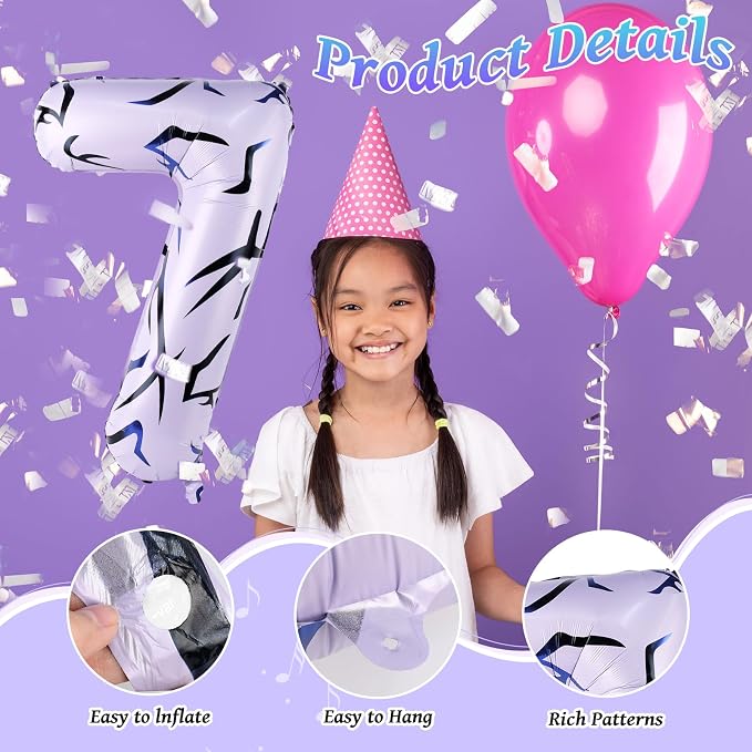 40 Inch Kpop Theme Number 7 Balloon, Birthday Party Decorations - Image 4