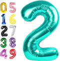 Happy Birthday Balloon 40 Inch Blue-Green 1 Balloon by Argthjy