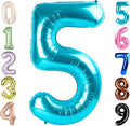 Number 5 Balloons 40 Inch for 5 15 Birthday Party Decorations, Light Blue | by Mluchee