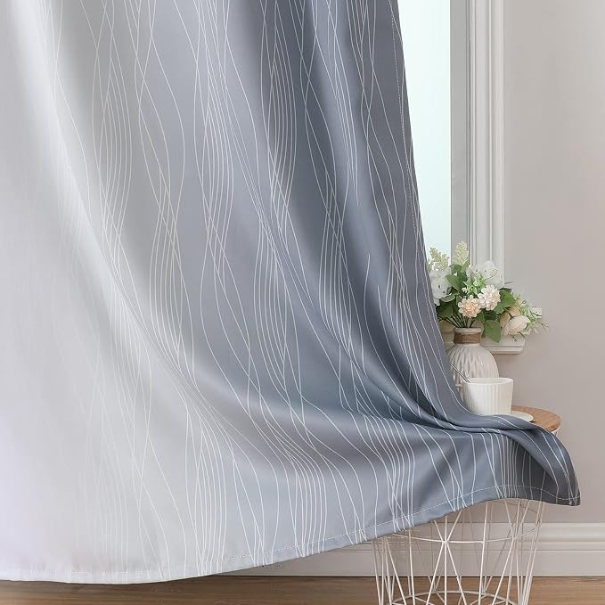 Grey and Greyish White Blackout Curtains & Drapes - Image 6