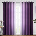 Yakamok Ombre Curtains Purple and Greyish White by Yakamok