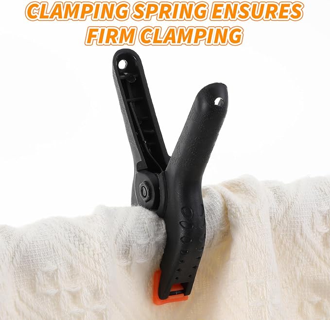 6Pcs Black Plastic Balloon Arch Clips, | 3.5 inch Anti-Slip Spring Clamps - Image 5