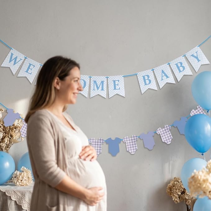 Pre-Strung Baby Boy Baby Shower Banner Sign - Image 6