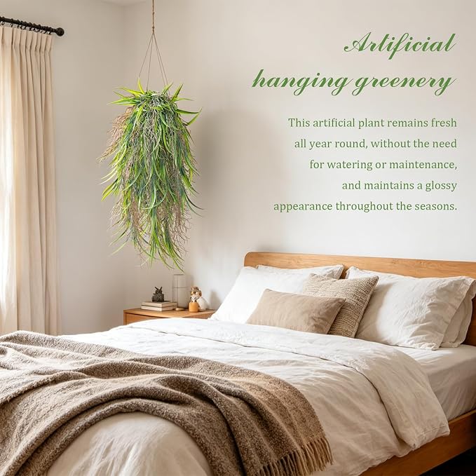 4Pcs Fake Hanging Fern Plants for Outdoors, UV Resistant Artificial Ferns - Image 6