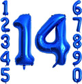 Navy Blue Number 14 Balloon 40 Inch, Shimmering Foil Milestone Party Decor | by Unknown