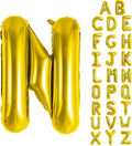 Gold Letter Balloons 40 Inch Large Letter N Balloon Aluminum | Foil Mylar Big by YUNSHANGMO