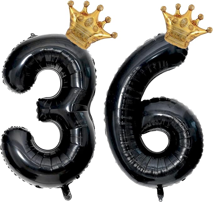 40 inch Large Black 36 Balloon Number by Unknown