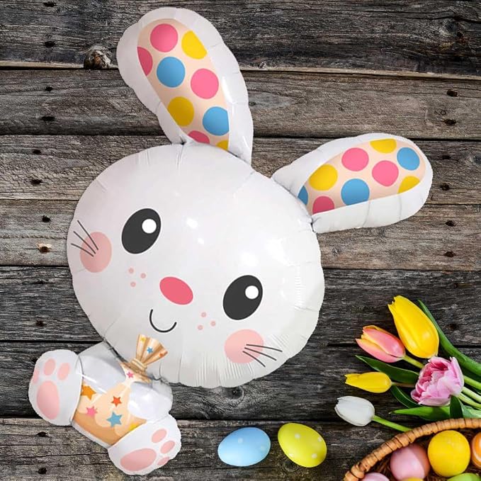 Bunny Balloons Colorful Rabbit Foil Balloon Easter Balloons - Image 4