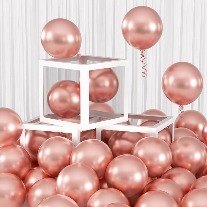 100pcs 5 Inch Small Metallic Rose Gold Balloons | 5” Mini Chrome Rose Pink by Colorfullifefromnowon