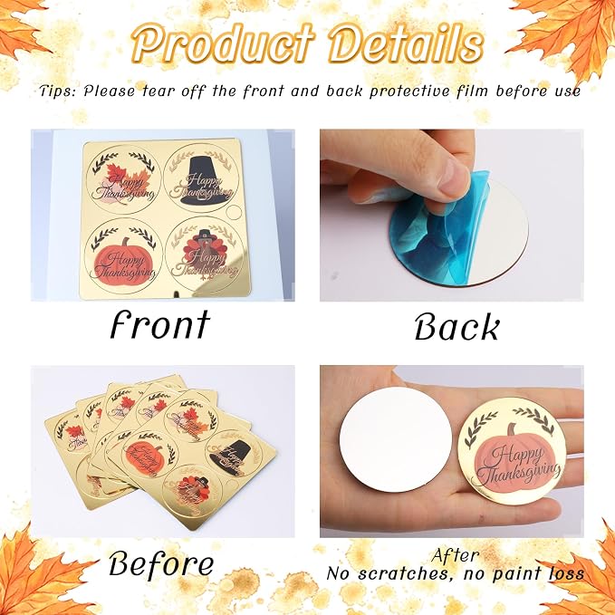 20Pcs Happy Thanksgiving Cupcake Toppers Pumpkin Cake Decor - Image 3