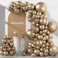 Amandir 153pcs Metallic Gold Balloons Arch Garland Kit Different Sizes | 18 12 by Amandir