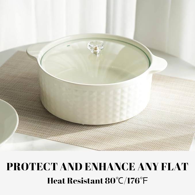 Placemats Set of 8 Vinyl/Plastic Woven Place Mats - Image 4