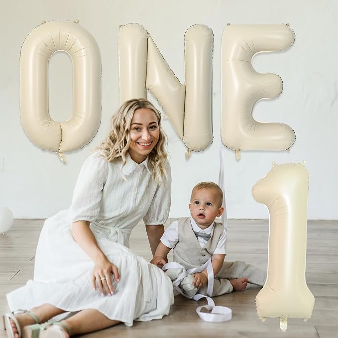 Biapian 40 Inch Letter S Balloons, Giant Cream S Foil Balloon, Big Single - Image 6