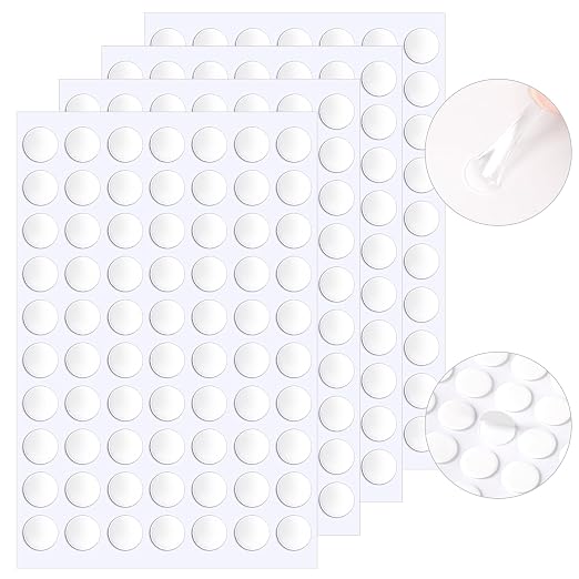 JANYUN 1000 Pcs Mounting Tape Dots, 15 mm Round Sticky Putty Clear Tape | by JANYUN
