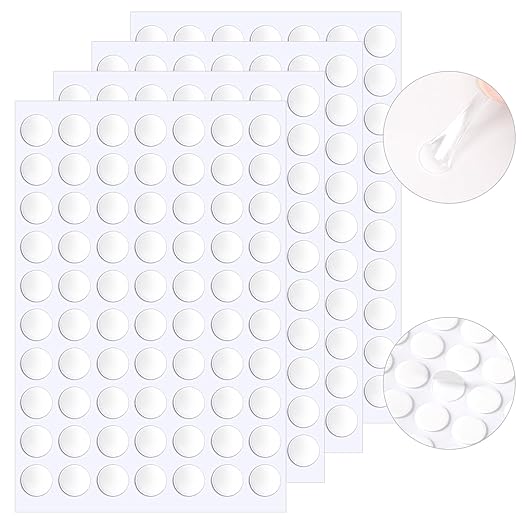 JANYUN 560 Pcs Clear Sticky Dots 15 mm Round Putty Sticky Tack by JANYUN