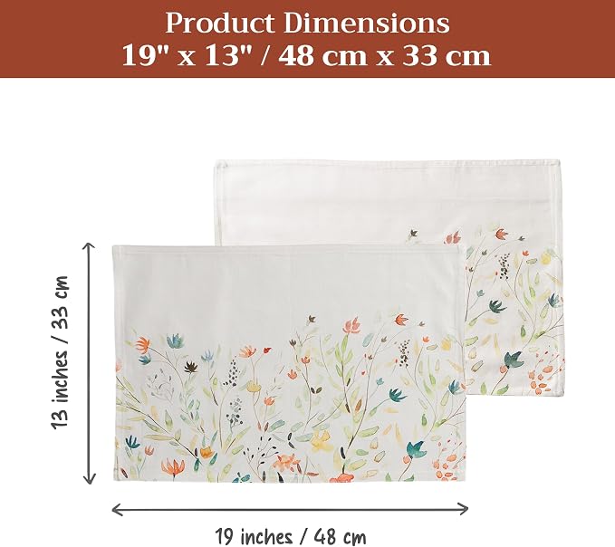 Maison d' Hermine Placemats Set of 4 Reusable 100% Cotton | Cloth Place Mats - Image 7