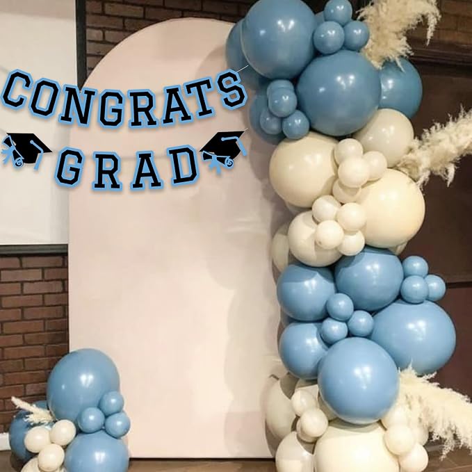 Congrats Grad Banner Graduation Party Banner Decoration Hanging Garland High - Image 6