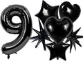 TONIFUL 9th Birthday Balloons Kit 40 Inch Black Large Number 9 Foil Balloon | by TONIFUL