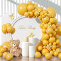 Mustard Yellow Balloons Different Sizes 135pcs 18 12 10 5 Inch Fall Balloons by YISHEBAPA
