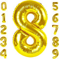 Number Balloon Gold Number 8 for 8 18 Birthday Party Decorations, 40 Inch | by Mluchee