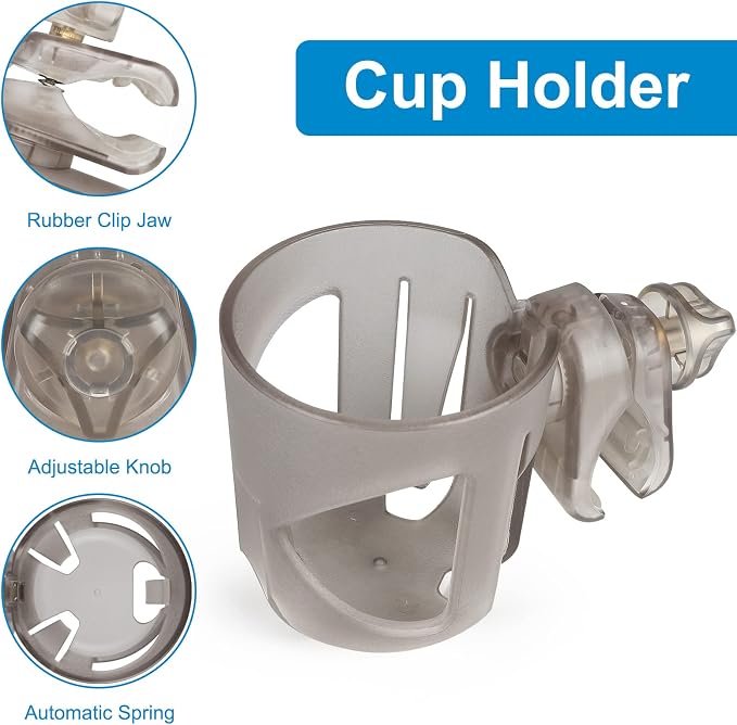 Accmor Stroller Cup Holder, Walker Wheelchair Bike Drinks Holder | Universal - Image 3