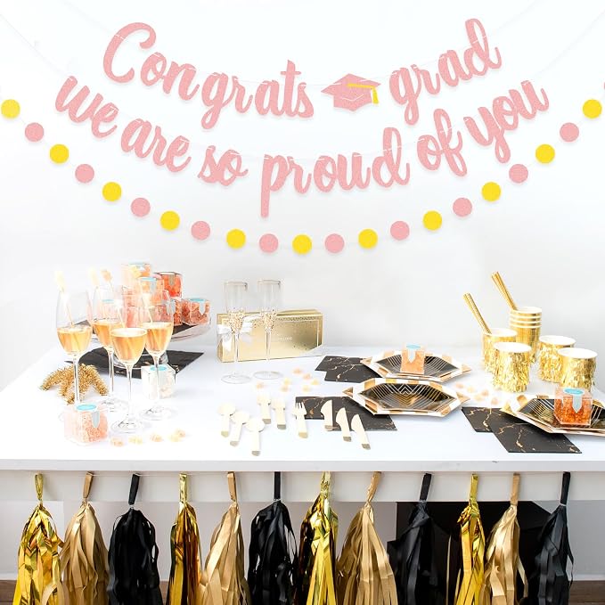 Congrats Grad Banner Decorations – Graduation Party Banner Set - Image 5