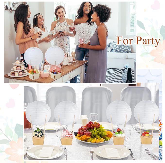 24 Set Hot Air Balloon Table Centerpieces Baby Shower Party Decoration Paper - Image 4