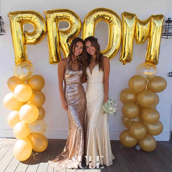 AULE 40 Inch Gold K Balloon Letter Foil A-Z Birthday Big Alphabet | Birthday - Image 2