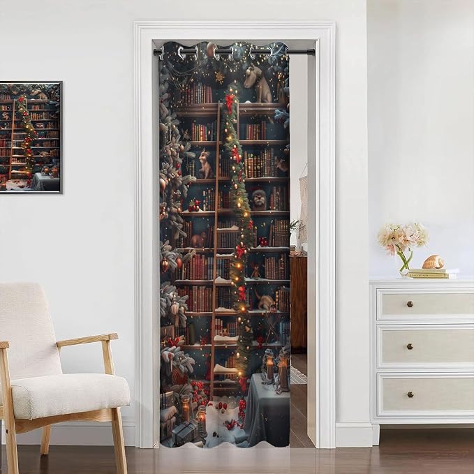 Christmas Bookshelf Door Curtain - Image 2