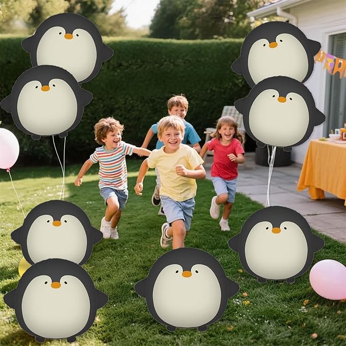 8PCS Cute Penguin Balloons Set, Large 21" Penguin Foil Balloons - Image 6