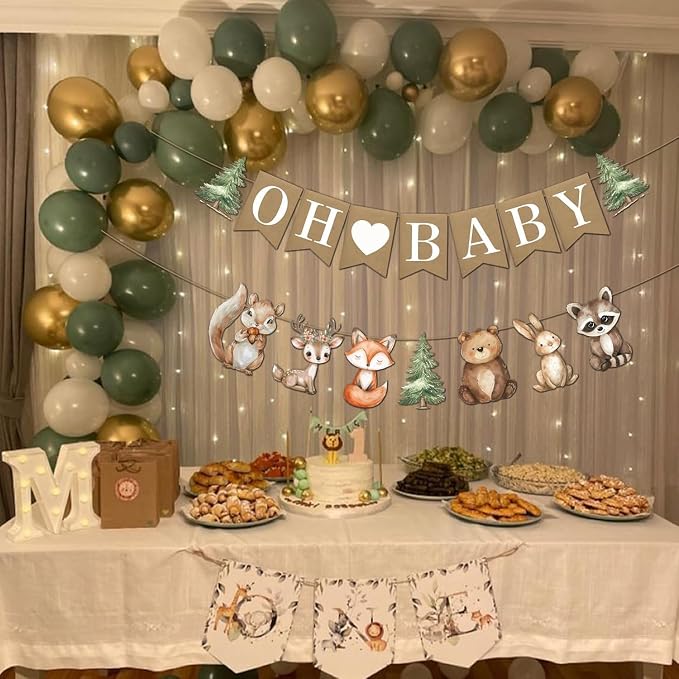 36pcs Banner for Woodland Baby Shower Cow Decorations - Image 3