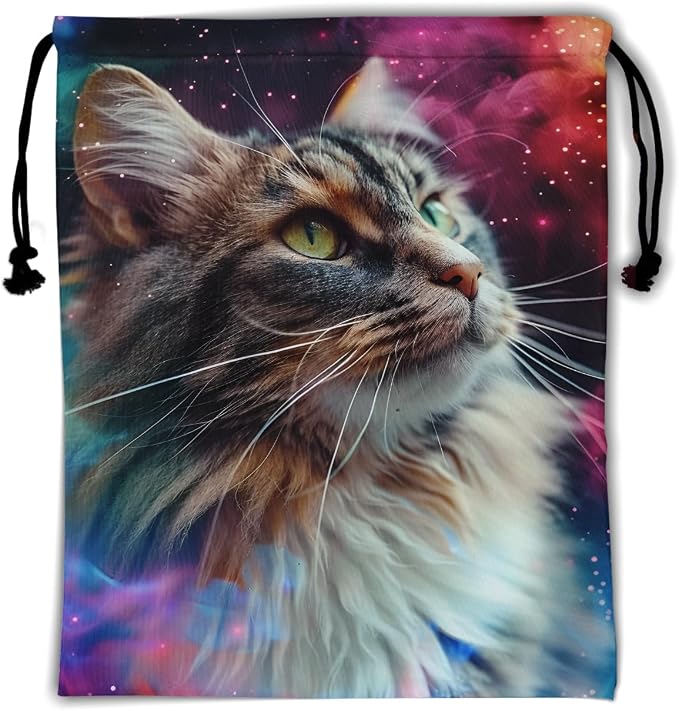 Lovely Cat Gymnastics Grip Bag Colorful Sky Gym String Bag by Giwawa