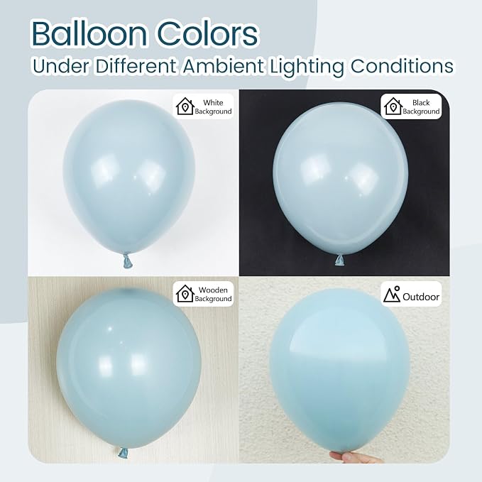 Awenztech 110pcs Dusty Blue Balloon Arch Garland Kit 18 12 10 5 inch | Bridal - Image 4