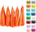 Light Orange Tassel Garland 20 Pcs, Tissue Paper Tassels Garland Banner by ODDODDY