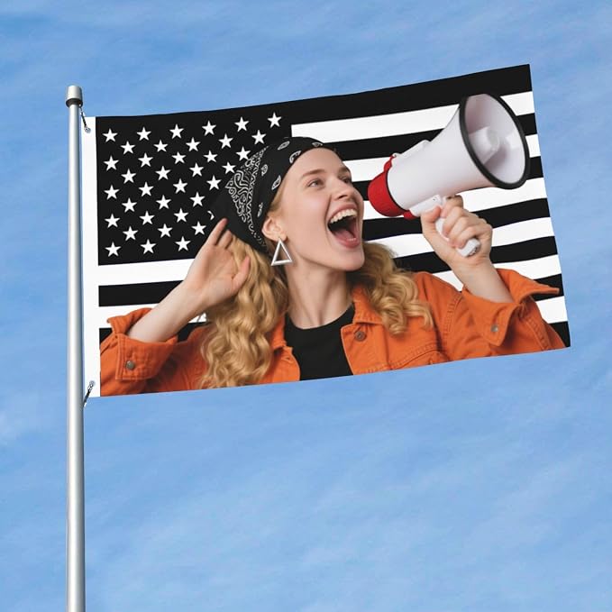 Custom Black American Flag 3x5 Ft Outdoor, Personalize Print Your Own - Image 3