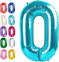 Blue Number 0 Balloon 40 inch, Balloon numbers party supplies, deco photo shoot by Upgesy