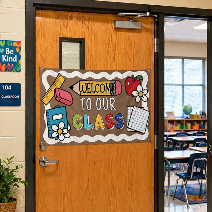 Gilprop Welcome to Our Class Wall Hanging Banner Back to School Decor, Cute - Image 2