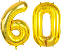Number 60 Balloons for 60th Birthday Party Decorations, 0-100 Large No.60 for by Joycard