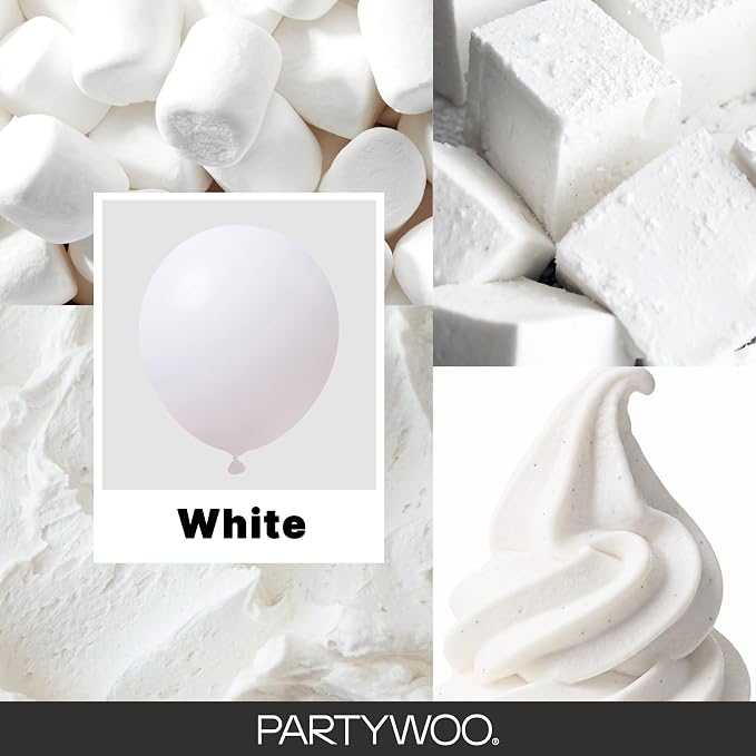 PartyWoo White Balloons 100pcs 12 Inch Latex Helium White Balloons | Wedding - Image 2