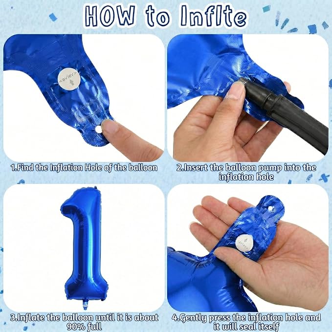 Navy Blue Number 11 Balloon 40 Inch, Shiny Foil Twin Digit Event Decor | - Image 5
