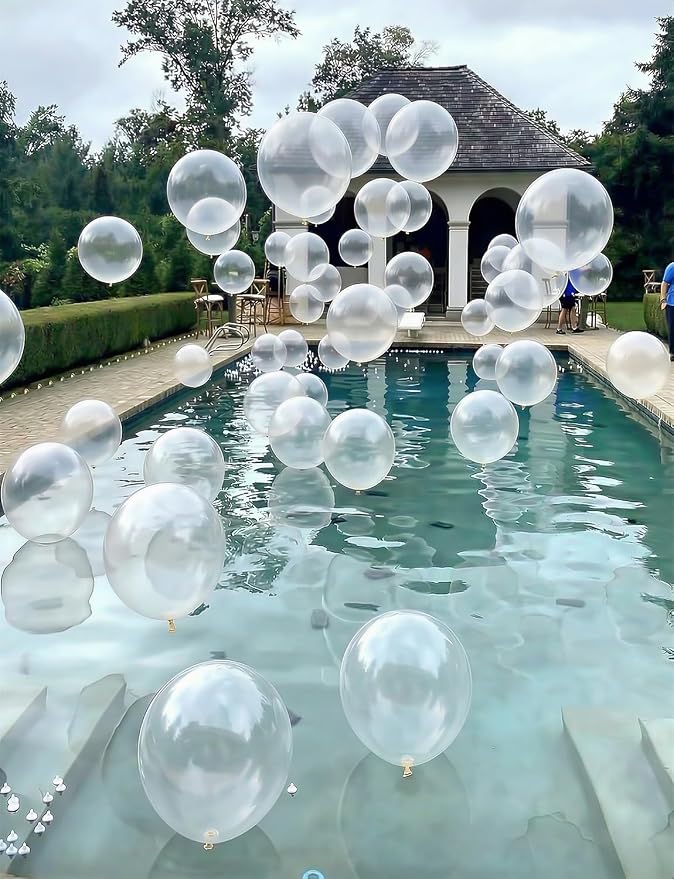 Clear Balloons, 12 Inch Clear Bubble Balloons, Transparent Balloons | 50PCS - Image 7