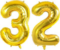 Number 32 Balloons for 32nd Birthday Party Decorations, 0-100 Large No.32 for by Joycard