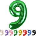 9 Balloon Numbers Party Decorations, 40In Dark Green Balloons by Mluchee
