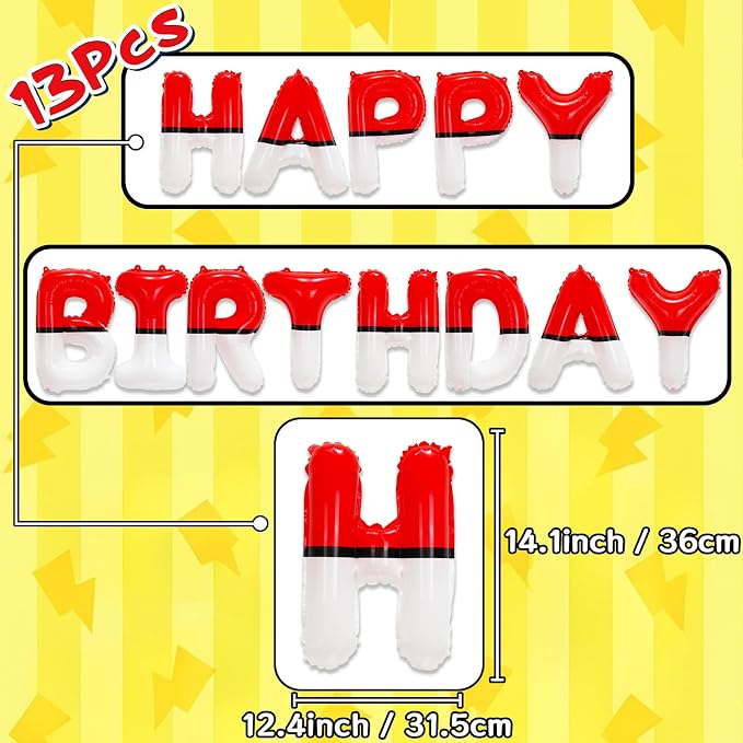 Happy Birthday Banner Balloons Foil Letters Signs Party Decorations Supplies - Image 2
