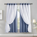 PONY DANCE Sheer Blackout Curtains, 52 Wide by 63 Long, Cortinas para Sala by PONYDANCE