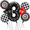 Race Car Balloons, 40 Inch Racetrack Number 3 Balloon, Big Number Balloons Black by Yexnum