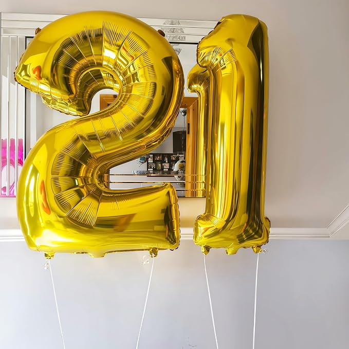 Gold 11 Balloon Number, 40 Inch Number 11 Balloon Large Gold Foil Mylar Helium - Image 6