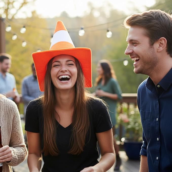 Traffic Cone Hat Crazy Hats for Adults Women Men, Funny Hats Novelty Silly - Image 6